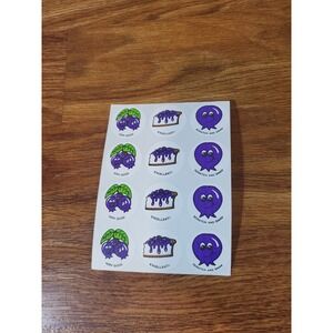 Vtge CTP SNIFFY'S BLUEBERRY Full Sheet Of 12 MATTE Scratch and Sniff Stickers